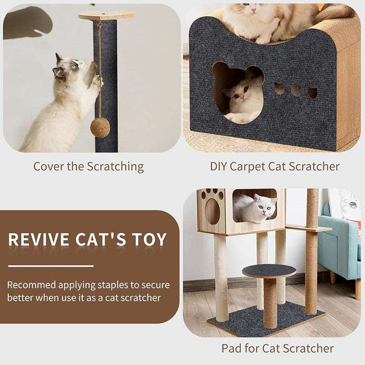 Self-Adhesive Carpet Cats Scratch Board Wall Anti Cat Scratch Sofa Diy Cats Scratch Board Sofa Protection Paws Sharpen Trimmable Pet Products - Gabby Whale