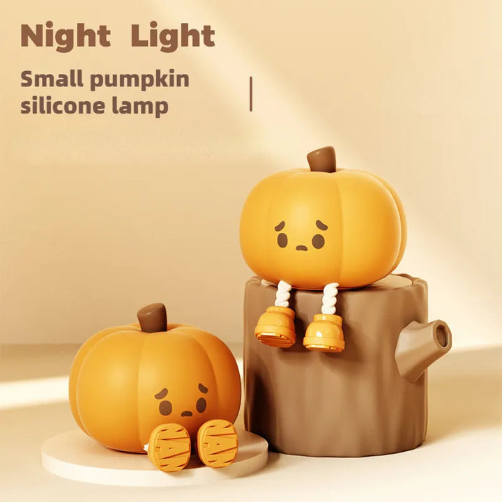 Home Decor Halloween Pumpkin Night Light Cute Soft Silicone Lamp Touch  Dimmable Rechargeable Bedside Decor Light Kids Gifts Halloween Decorations Gabby Whale