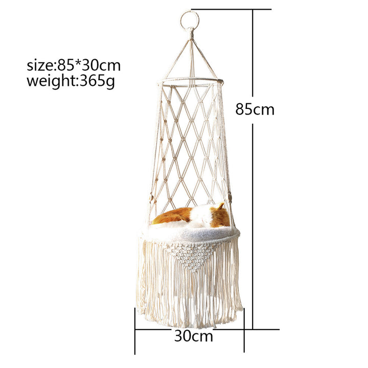 Hanging Cat Bed | Macrame Cat Hammock & Swing - Gabby Whale