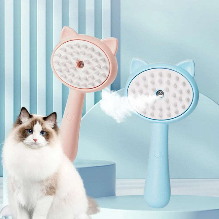 Hair Cleaning Brush With Mist Multifunctional Cat Grooming Brush Rechargeable Self Cleaning Slicker Brush For Pets Dogs & Catsb Pet Products Gabby Whale