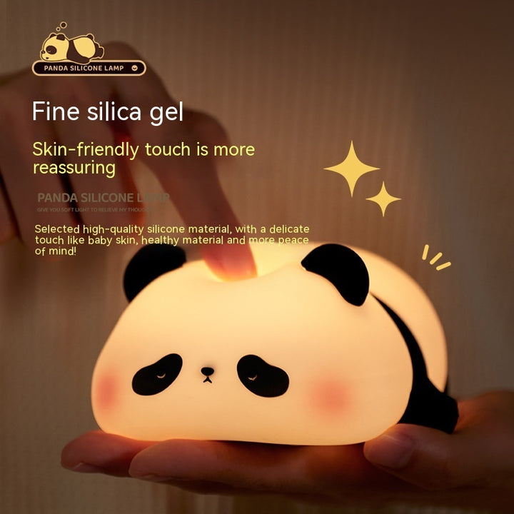 Panda Night Lights For Kids Cute Animal Silicone Timing Rechargeable Lamp Cartoon Panda Bedroom Decoration Kids Boys Girls Gift Gabby Whale