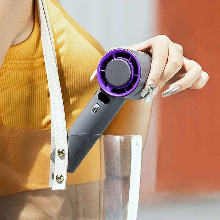 Portable Handheld Turbo Fan Cooling Semiconductor Refrigeration 3000mAh Battery Wind Speeds Adjustable Mini Personal Fan Gabby Whale