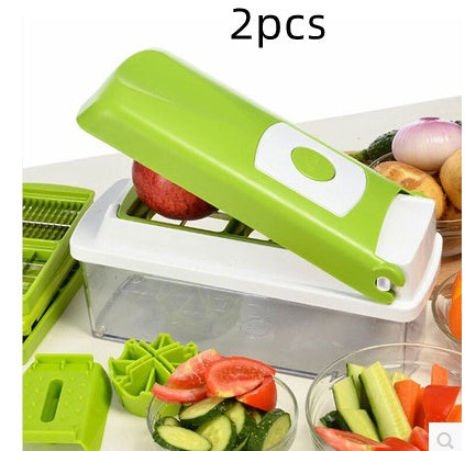 12pcs Multifunctional Vegetable Chopper Handle Food Grate Food Chopper Vegetable Slicer Dicer Cut Kitchen Gadgets Gabby Whale