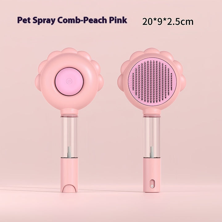 2 In 1 Self Cleaning Dog Brush Comb With Spray Pets Grooming Hair Remover Combs Brush Floating Hair Pet Grooming Brush Pet Products Gabby Whale